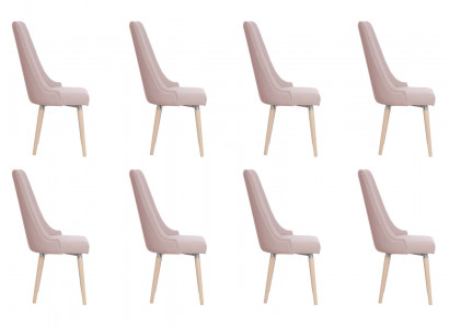8x Chairs Chair Upholstery Modern Set Design Backrest Set Armchair Complete New